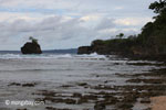 Waves breaking on the ocean-side coastline of Peucang Island [java_0070]