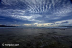 Sunset on the ocean-side coastline of Peucang Island [java_0080]