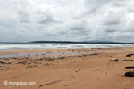 Indian ocean waves breaking on a beach in Ujung Kulon