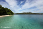 Peucang Island beach