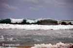 Indian Ocean waves breaking on the Western-most part of Java [java_0813]