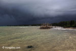 Fishing boat along the coastline near the village of Sunur, West Java