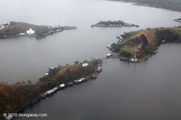 Stilt houses around Lake Sentani