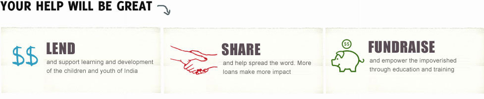 Lend for education, Share, Fundraise
