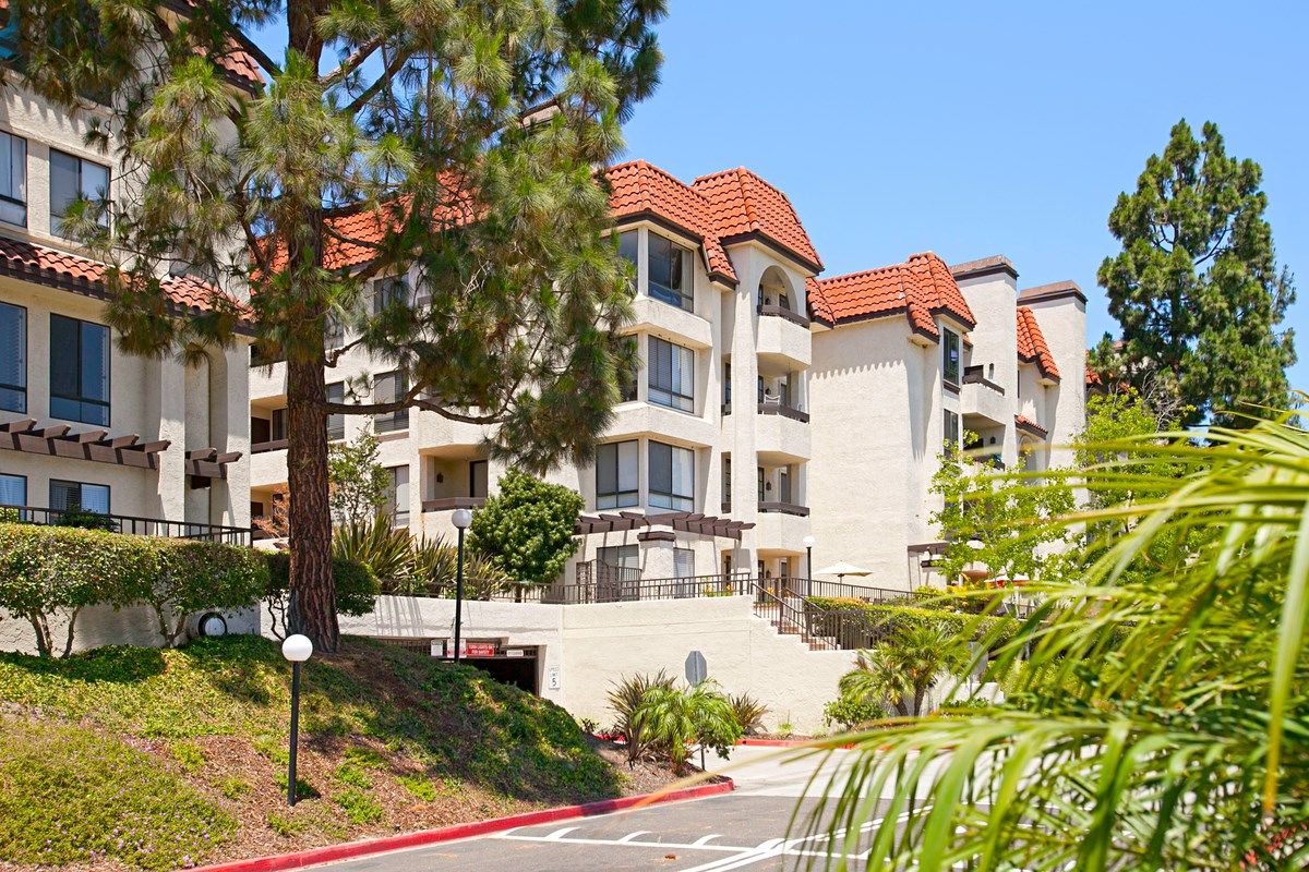 The Courtyards Exterior, showing garage entrance.