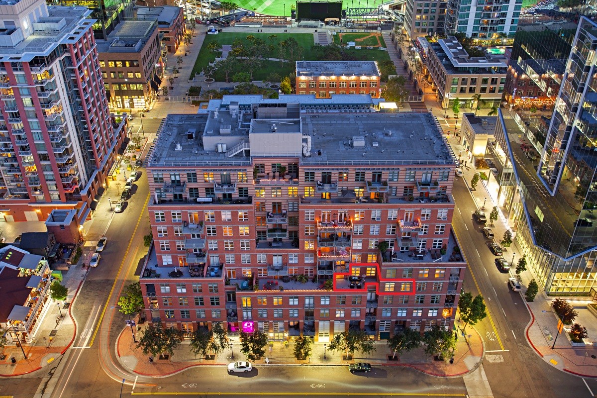 Highlighted in red is the actual unit from high above