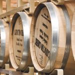 A row of barrels labeled Catoctin Creek.