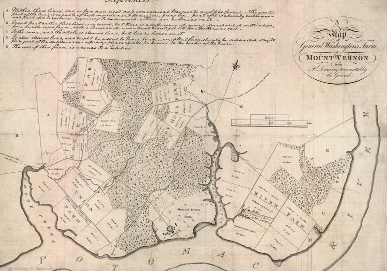 A Map of George Washington's Farms of Mount Vernon (Mount Vernon Ladies' Association).