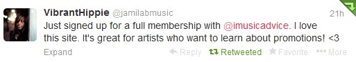 Testimonial from Jamila B on Twitter