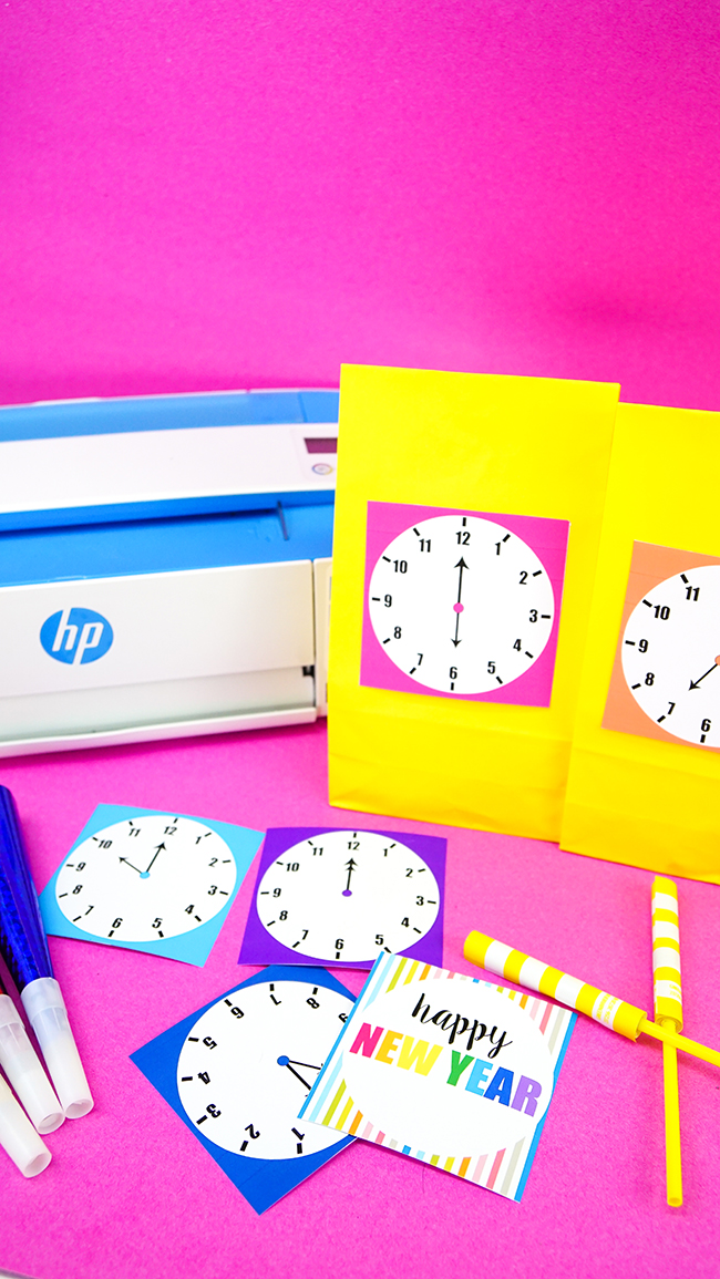DIY New Years Eve Count Down Clock Bags