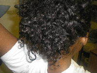 Christa - Brunette, 3c, Medium hair styles, Updos, Readers, Female, Curly hair hairstyle picture