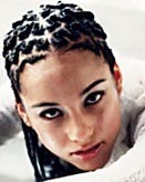 Alicia Keyes - Brunette, 4a, Celebrities, Very short hair styles, Braids, Female, Adult hair, Cornrows, Micro braids hairstyle picture