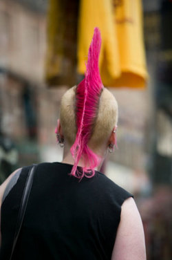 Punk Mohawk - Male, Medium hair styles, Styles, Adult hair, Straight hair, Mohawk, Punk hair hairstyle picture