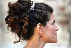 Romantic Updo - Brunette, Mature hair, Updos, Long hair styles, Styles, Special occasion, Female, 2c hairstyle picture