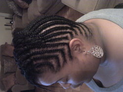 Cornrow design - Short hair styles, Kinky hair, Readers, Female, Makeovers, Black hair, Adult hair, Cornrows hairstyle picture