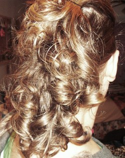 Back of my curlhawk - Brunette, Blonde, Updos, Long hair styles, Readers, Styles, Female, Curly hair, Teen hair, Mohawk, Punk hair hairstyle picture
