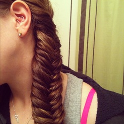 First attempt at a fishtail braid -  hairstyle picture