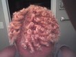 ms richards 45 blonde coily updo - Coil out