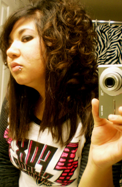 Julz' Curly Scene Hair - Brunette, 3a, Long hair styles, Styles, Female, Curly hair, Curly hair, Scene hair, Emo hair hairstyle picture