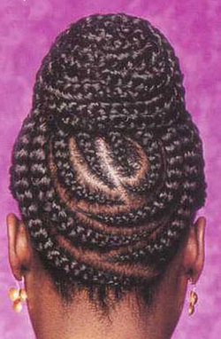 Goddess Braids - Updos, Wedding hairstyles, Styles, Female, Black hair, Adult hair, Prom hairstyles, Formal hairstyles, Homecoming hairstyles, Goddess braids hairstyle picture
