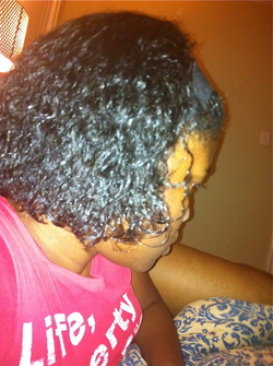 Flaxseed Gel style - Medium hair styles, Styles, Female, Black hair, Adult hair, Braid out, Curly kinky hair, 4c hairstyle picture