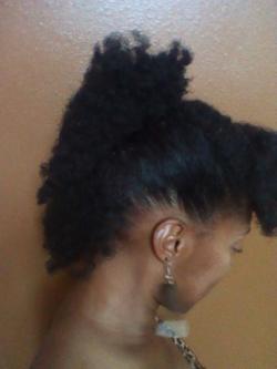 A banana clip twistout, updo. - Brunette, 3c, 4a, Medium hair styles, Updos, Kinky hair, Long hair styles, Twist hairstyles, Readers, Female, Curly hair, Adult hair, Twist out, Natural Hair Celebration hairstyle picture