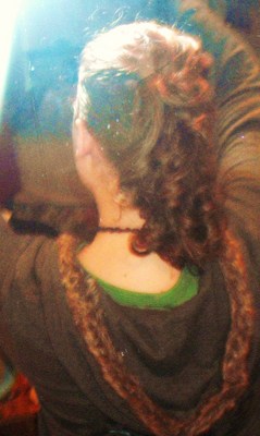 My attempt at a curlhawk - Brunette, Blonde, Medium hair styles, Long hair styles, Readers, Styles, Female, Curly hair, Teen hair, Mohawk, Punk hair hairstyle picture