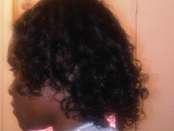 first atempt at flexi rods  - Medium hair styles, Wedding hairstyles, Readers, Female, Curly hair, Black hair, Adult hair, Spiral curls hairstyle picture