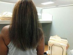 Honey Streaks - Redhead, Blonde, 3c, Long hair styles, Female, Curly hair, Adult hair, Braid out hairstyle picture