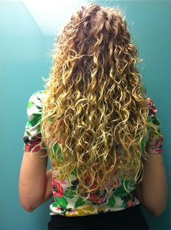 Good back curls - Blonde, 3a, Long hair styles, Readers, Female, Adult hair hairstyle picture