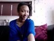 hair to the side  - Curly kinky hair, 3c