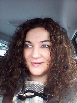 brunette curls with highlights -  hairstyle picture