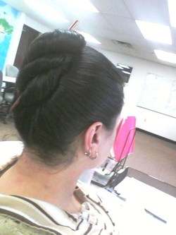 Helix Bun - Brunette, 3a, Updos, Long hair styles, Wedding hairstyles, Readers, Female, Adult hair, Prom hairstyles, Formal hairstyles, Homecoming hairstyles hairstyle picture