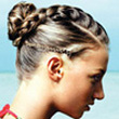 Curly Hair Style: French braids