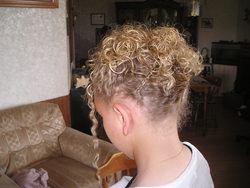 My daughters up-do - Blonde, 3b, Kids hair, Updos, Long hair styles, Readers, Female, Curly hair hairstyle picture