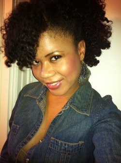 Twist out w/ side pinned  - 4a, Medium hair styles, Kinky hair, Readers, Female, Adult hair, Twist out hairstyle picture