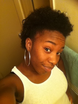 My first wash and go - Short hair styles, Styles, Female, Black hair, Adult hair, Mohawk, Curly kinky hair, 4c hairstyle picture