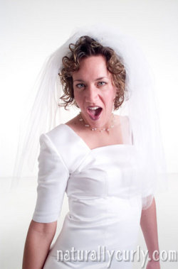 Wedding Hairstyle - Blonde, Short hair styles, Wedding hairstyles, Female, Curly hair, Adult hair hairstyle picture