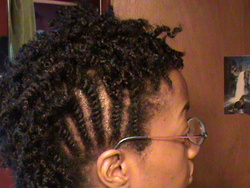 Mini Twists/Flat Twists - 3c, 4a, 4b, Short hair styles, Kinky hair, Twist hairstyles, Readers, Black hair, Adult hair, Flat twists, Mohawk, Curly kinky hair hairstyle picture