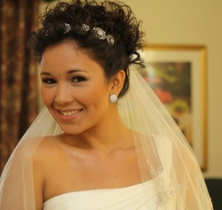 Wedding picture - Brunette, 3c, Short hair styles, Updos, Wedding hairstyles, Readers, Female, Curly hair, Black hair, Adult hair, Formal hairstyles hairstyle picture