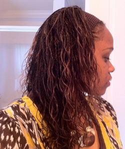 Micro braids  - Brunette, Mature hair, Long hair styles, Braids, Readers, Styles, Female, Curly hair, Black hair, Micro braids, Hair extensions, Curly kinky hair hairstyle picture