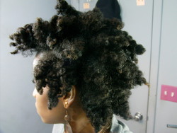 Beautiful Hair  - 3c, 4b, Medium hair styles, Updos, Kinky hair, Readers, Female, Curly hair, Black hair, Bantu knots, Twist out, Braid out, Natural Hair Celebration hairstyle picture