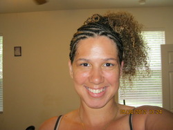 front view - Brunette, Blonde, Braids hairstyle picture