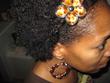 hair doodads and earrings - kinky hair