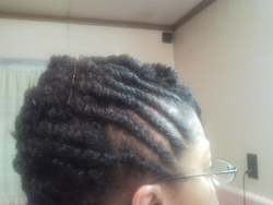 Protective style - Brunette, 4a, 4b, Short hair styles, Updos, Kinky hair, Twist hairstyles, Braids, Readers, Styles, Female, Teen hair, Black hair, Adult hair, Cornrows hairstyle picture