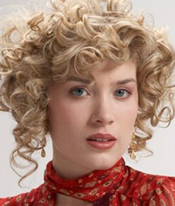 Brocato Curl Karma Zenergy - Blonde, 3a, Medium hair styles, Updos, Styles, Female, Curly hair hairstyle picture