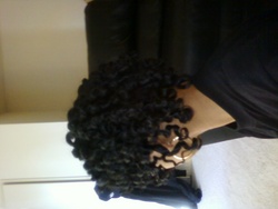 two strand twists meet flexi rods - Brunette, 4a, Short hair styles, Kinky hair, Readers, Female, Black hair, Adult hair, Spiral curls, Twist out hairstyle picture
