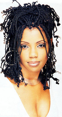 Kinky Twists - Medium hair styles, Long hair styles, Twist hairstyles, Styles, Female, Black hair, Adult hair, Kinky twists hairstyle picture