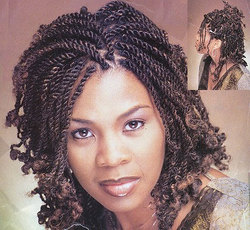 Kinky Twists - Brunette, Medium hair styles, Twist hairstyles, Styles, Female, Adult hair hairstyle picture