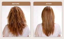 Brazilian Blowout Straightening - Blonde, Wavy hair, Long hair styles, Female, Makeovers, Adult hair, Straight hair hairstyle picture